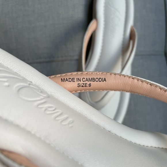 J.Crew White Leather Thong Minorca Sandal/Flip Flops - Picture 7 of 10
